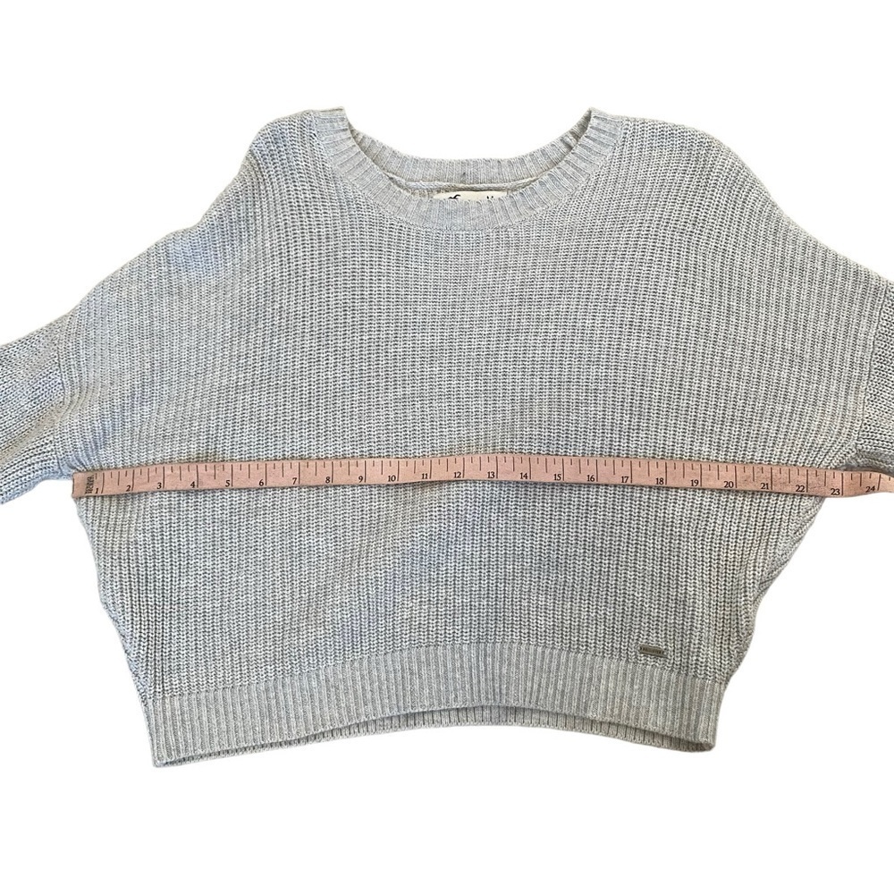 Hollister Drop Shoulder Lightweight Women’s Medium Gray Sweater - Picture 5 of 8